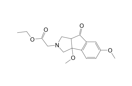 2-(carbethoxymethyl)-3a,6-dimethoxy-2,3,3a,8a-tetrahydroindeno(1,2-c)pyrrol-8(1H)-one