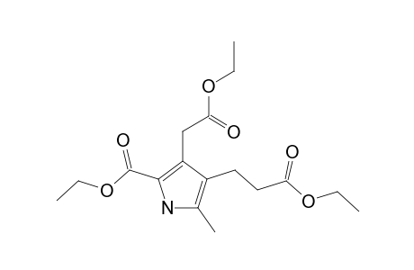 4-ETHOXYCARBONYLETHYL-3-ETHOXYCARBONYLMETHYL-5-METHYL-PYRROL-2-CARBONSAEUREETHYLESTER