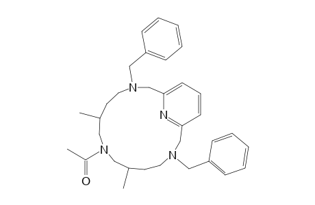 1-(3,13-dibenzyl-6,10-dimethyl-3,8,13,19-tetrazabicyclo[13.3.1]nonadeca-1(19),15,17-trien-8-yl)ethanone