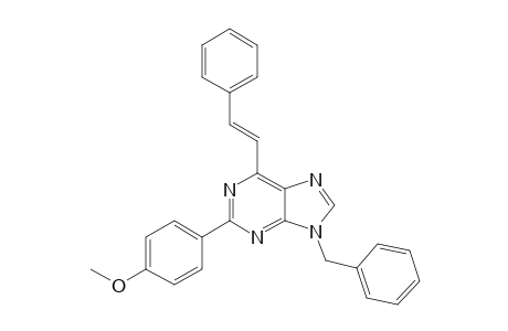 2-(4-Methoxyphenyl)-6-[(E)-2-phenylethen-1-yl]-9-phenylmethyl-9H-purine