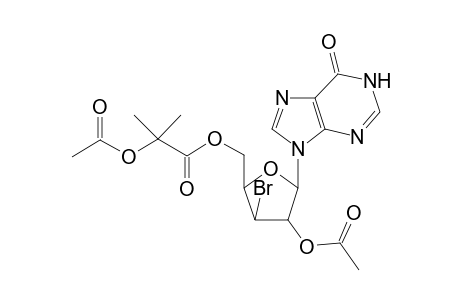 9-[5-O-(2-Acetoxyisobutyryl)-2,3-dideoxy-2-O-acetyl-3-bromo]inosine