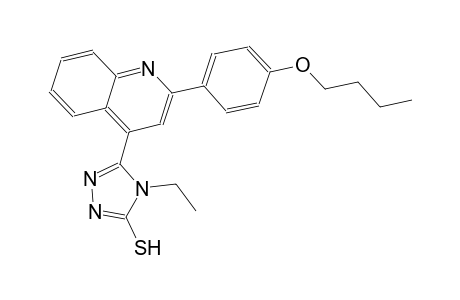 5-[2-(4-butoxyphenyl)-4-quinolinyl]-4-ethyl-4H-1,2,4-triazole-3-thiol