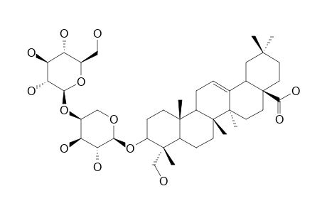 3-O-[BETA-D-GLUCOPYRANOSYL-(1->4)-ALPHA-L-ARABINOPYRANOSYL]-HEDERAGENIN