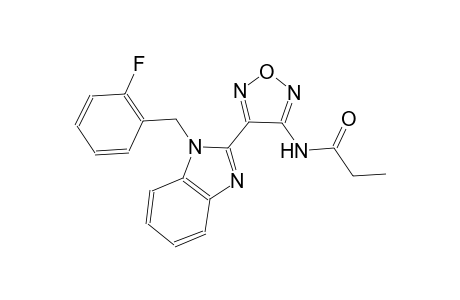 N-{4-[1-(2-fluorobenzyl)-1H-benzimidazol-2-yl]-1,2,5-oxadiazol-3-yl}propanamide