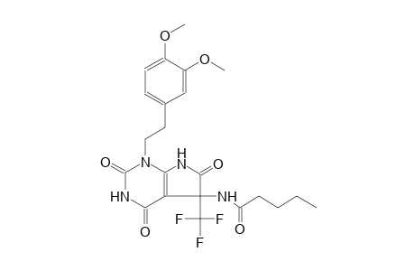 N-[1-[2-(3,4-dimethoxyphenyl)ethyl]-2,4,6-trioxo-5-(trifluoromethyl)-2,3,4,5,6,7-hexahydro-1H-pyrrolo[2,3-d]pyrimidin-5-yl]pentanamide