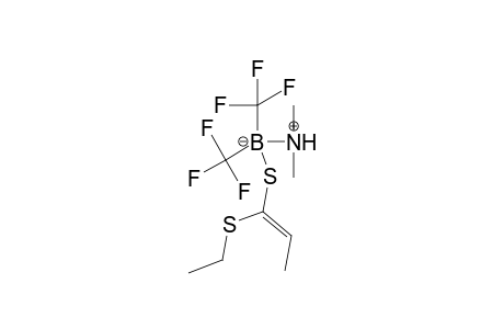 2-Azonia-2-borata-4-thiahept-5-ene, 5-ethylthio-2-methyl-3,3-bis(trifluoromethyl)-