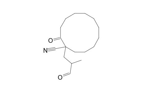 1-(2'-Formylpropyl)-2-oxocyclododecan-1-carbonitrile