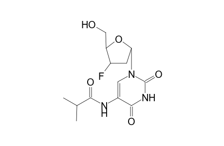 1-(2,3-Dideoxy-3-fluoro-.beta.,D-erythro-pentofuranosyl]-5-isobutyrylamino-2,4(1H,3H)-pyrimidinedione