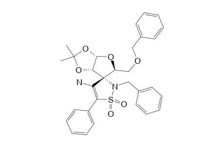 5-O-BENZYL-1,2-O-ISOPROPYLIDENE-3-SPIRO-(4'-AMINO-2'-N-BENZYL-2',3'-DIHYDRO-1',1'-DIOXIDE-5'-PHENYL-ISOTHIAZOLYL)-ALPHA-D-RIBOFURANOSE