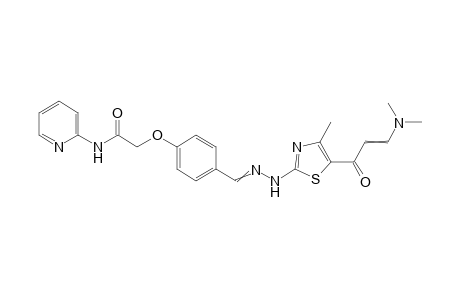 2-(4-((2-(5-(3-(dimethylamino)acryloyl)-4-methylthiazol-2-yl)-hydrazono)-methyl)phenoxy)-N-(pyridin-2-yl)acetamide