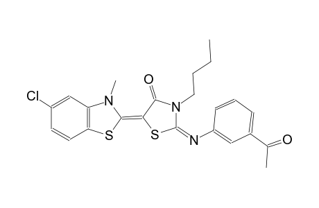 (2E,5Z)-2-[(3-acetylphenyl)imino]-3-butyl-5-(5-chloro-3-methyl-1,3-benzothiazol-2(3H)-ylidene)-1,3-thiazolidin-4-one
