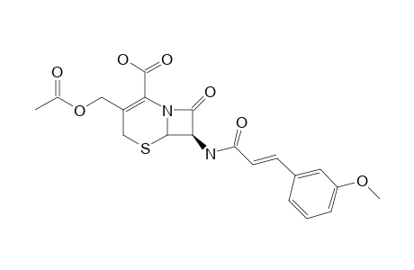 7-BETA-(3-METHOXYCINNAMOYL)-AMINO-3-ACETOXYMETHYL-CEPHALOSPORINE