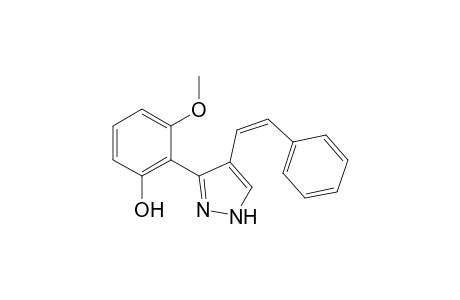 (Z)-3/ 5-(2'-Hydroxy-6'-methoxyphenyl)-4-styrylpyrazole