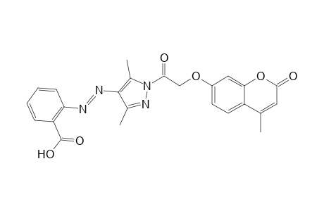1-(4-Methylcoumarinyl-7-oxyacetyl)-3,5-dimethyl-4-(2-carboxyphenylazo)pyrazole
