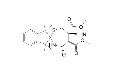 Dimethyl 6'-cyano-2,3-dihydro-1,1,3,3-tetramethyl-4'-oxo-spiro[1H-indene-2,2'-(1,3)-thiazepane]-5',6'-dicarboxylate