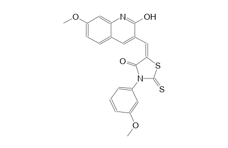 4-thiazolidinone, 5-[(2-hydroxy-7-methoxy-3-quinolinyl)methylene]-3-(3-methoxyphenyl)-2-thioxo-, (5E)-