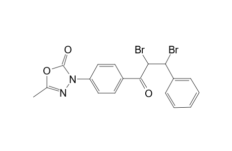 5-Methyl-3-[p-(2',3'-dibromo-3'-phenylpropion-1'-yl)phenyl]-2,3-dihydro-2-oxo-1,3,4-oxadiazole