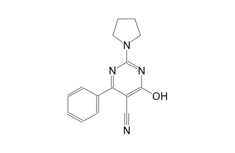 4-hydroxy-6-phenyl-2-(1-pyrrolidinyl)-5-pyrimidinecarbonitrile