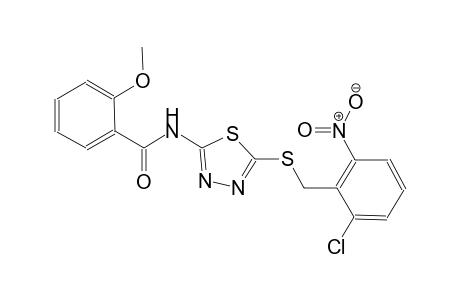 N-{5-[(2-chloro-6-nitrobenzyl)sulfanyl]-1,3,4-thiadiazol-2-yl}-2-methoxybenzamide