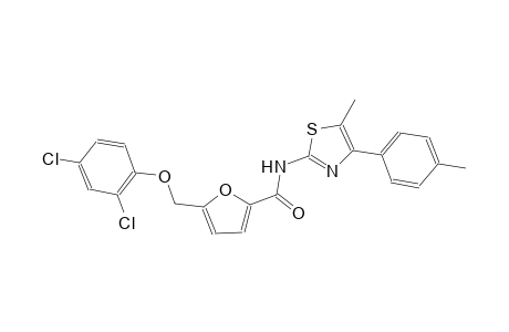 5-[(2,4-dichlorophenoxy)methyl]-N-[5-methyl-4-(4-methylphenyl)-1,3-thiazol-2-yl]-2-furamide