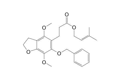 3,3-Dimethylallyl 3-[4,7-dimethoxy-6-benzyloxydihydrobenzofuran]propanoate