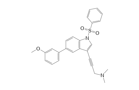 3-[1-(benzenesulfonyl)-5-(3-methoxyphenyl)-3-indolyl]-N,N-dimethyl-2-propyn-1-amine