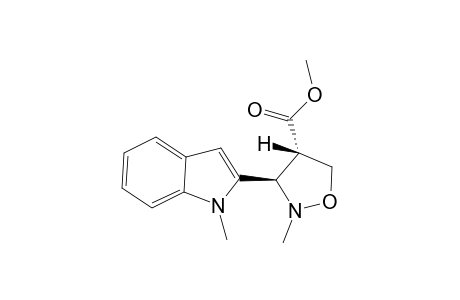 (3S*,4S*)-4-(Methoxycarbonyl)-2-methyl-3-(1'-methylindol-2'-yl)isoxazolidine