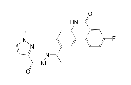 3-fluoro-N-(4-{(1E)-N-[(1-methyl-1H-pyrazol-3-yl)carbonyl]ethanehydrazonoyl}phenyl)benzamide