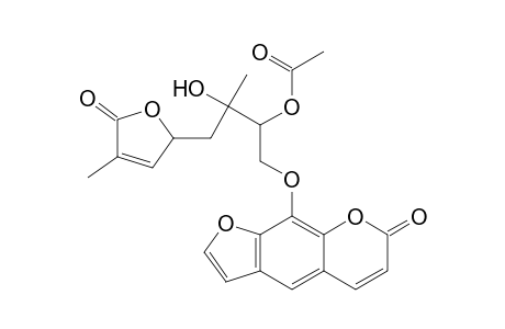 7H-Furo[3,2-g][1]benzopyran-7-one, 9-[2-(acetyloxy)-4-(2,5-dihydro-4-methyl-5-oxo-2-furanyl)-3-hydroxy-3-methylbutoxy]-