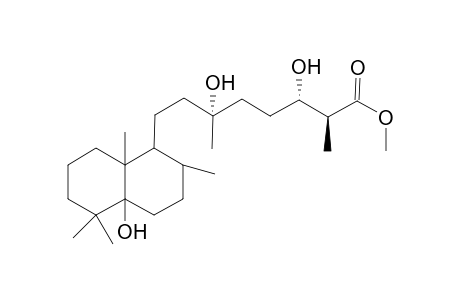 4,4,7,9-Tetramethyl-10-hydroxy-8-[7'-(methoxycarbonyl)-3'-methyl-3',6'-dihydroxyoctyl]]-(perhydro)-naphthalene
