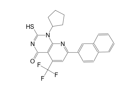 pyrido[2,3-d]pyrimidin-4(1H)-one, 1-cyclopentyl-2-mercapto-7-(2-naphthalenyl)-5-(trifluoromethyl)-