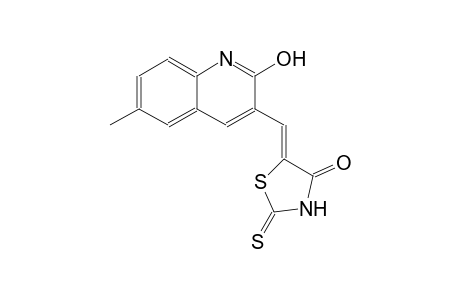 (5Z)-5-[(2-hydroxy-6-methyl-3-quinolinyl)methylene]-2-thioxo-1,3-thiazolidin-4-one