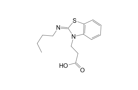 2-(N-butylimino)-3-(2-carboxyethyl)-benzothiazoline