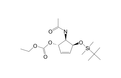 (3S,4R,5S)-4-Acylamino-3-tert-butyldimethylsilyloxy-5-ethoxycarbonyloxy-1-cyclopentene