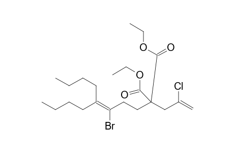 Diethyl 2-(3-bromo-4-butyl-3-octen-1-yl)-2-(2-chloroallyl)malonate