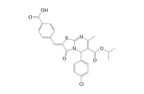 4-[(Z)-(5-(4-chlorophenyl)-6-(isopropoxycarbonyl)-7-methyl-3-oxo-5H-[1,3]thiazolo[3,2-a]pyrimidin-2(3H)-ylidene)methyl]benzoic acid