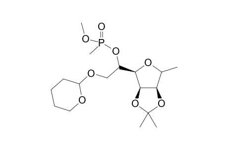 Methyl -Deoxy-2,3-O-isopropylidene-5-(methoxy)methylphosphinyl)-6-O-(tetrahydropyran-2-yl)-.alpha.-D-lyxo-hexofuranoside