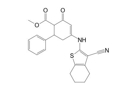 4-[(3-cyano-4,5,6,7-tetrahydro-1-benzothiophen-2-yl)amino]-2-oxo-6-phenyl-1-cyclohex-3-enecarboxylic acid methyl ester