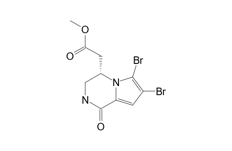 2-[(4S)-6,7-dibromo-1-keto-3,4-dihydro-2H-pyrrolo[5,1-f]pyrazin-4-yl]acetic acid methyl ester