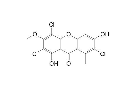 9H-Xanthen-9-one, 2,4,7-trichloro-1,6-dihydroxy-3-methoxy-8-methyl-