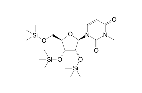 1-[(2R,3R,4R,5R)-3,4-bis(trimethylsilyloxy)-5-(trimethylsilyloxymethyl)tetrahydrofuran-2-yl]-3-methyl-pyrimidine-2,4-dione