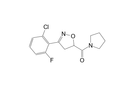 isoxazole, 3-(2-chloro-6-fluorophenyl)-4,5-dihydro-5-(1-pyrrolidinylcarbonyl)-