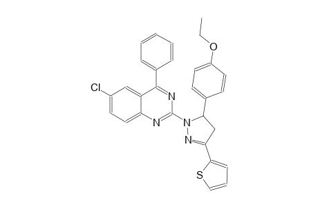 6-chloro-2-[5-(4-ethoxyphenyl)-3-(2-thienyl)-4,5-dihydro-1H-pyrazol-1-yl]-4-phenylquinazoline