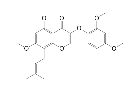 3-(2',4'-DIMETHOXYPHENOXY)-5-HYDROXY-7-METHOXY-6-(METHYLBUT-2-ENYL)-CHROMEN-4-ONE