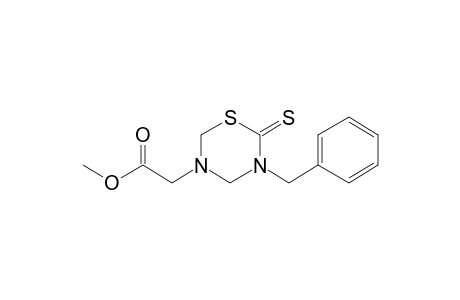 2-(5-Benzyl-6-sulfanylidene-1,3,5-thiadiazinan-3-yl)acetic acid, me derivative