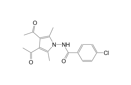 4-chloro-N-(3,4-diacetyl-2,5-dimethyl-1H-pyrrol-1-yl)benzamide