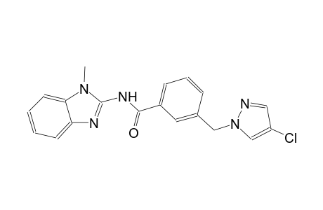 3-[(4-chloro-1H-pyrazol-1-yl)methyl]-N-(1-methyl-1H-benzimidazol-2-yl)benzamide