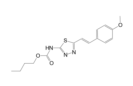 butyl 5-[(E)-2-(4-methoxyphenyl)ethenyl]-1,3,4-thiadiazol-2-ylcarbamate