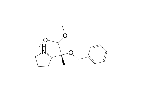 (2S)-2-[(1R)-1-benzoxy-2,2-dimethoxy-1-methyl-ethyl]pyrrolidine