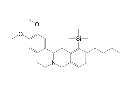 6H-Dibenzo[a,g]quinolizine, 11-butyl-5,8,13,13a-tetrahydro-2,3-dimethoxy-12-(trimethylsilyl)-